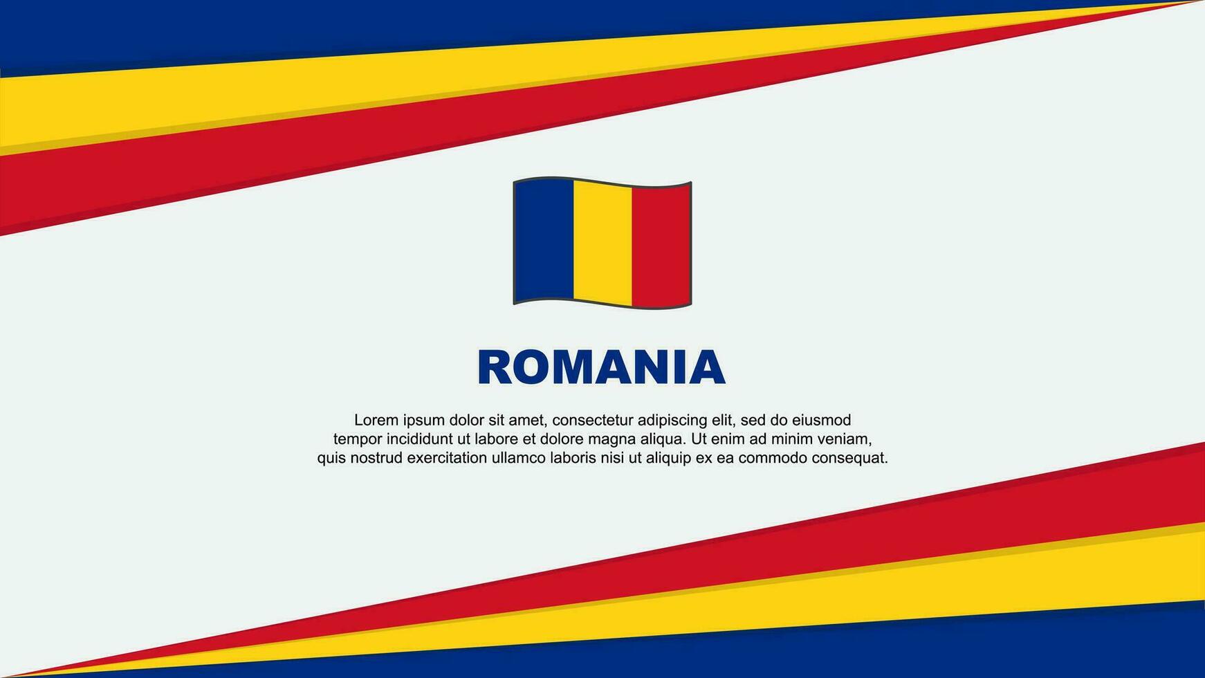 romênia bandeira abstrato fundo Projeto modelo. romênia independência dia bandeira desenho animado vetor ilustração. romênia Projeto