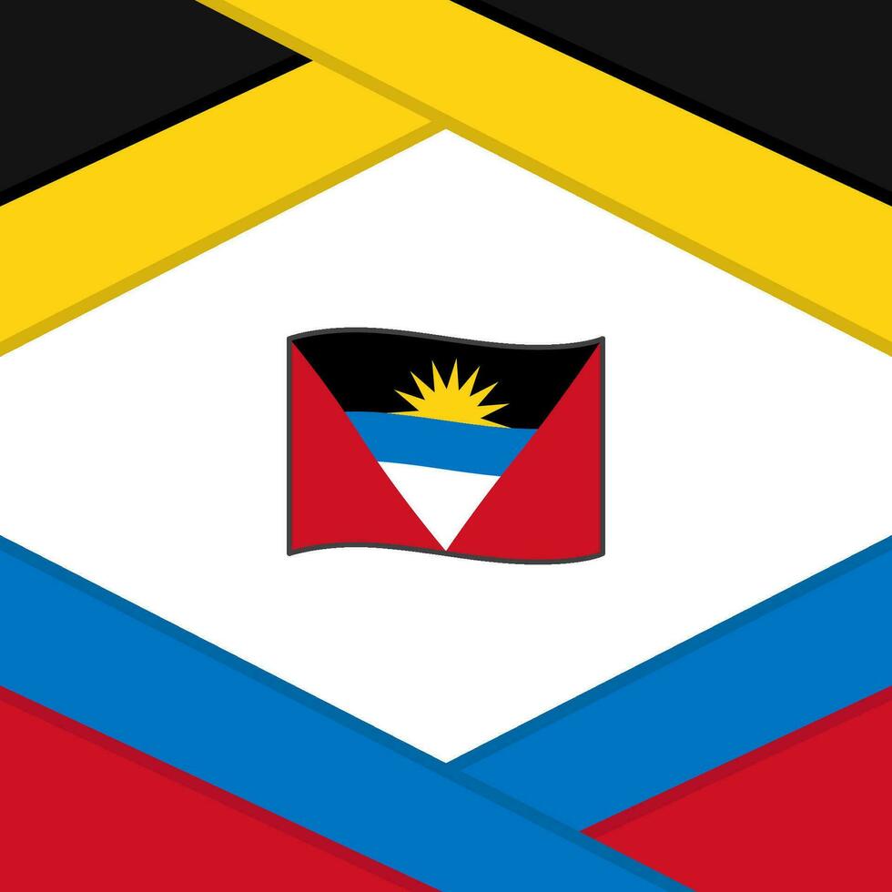 Antígua e barbuda bandeira abstrato fundo Projeto modelo. Antígua e barbuda independência dia bandeira social meios de comunicação publicar. Antígua e barbuda modelo vetor