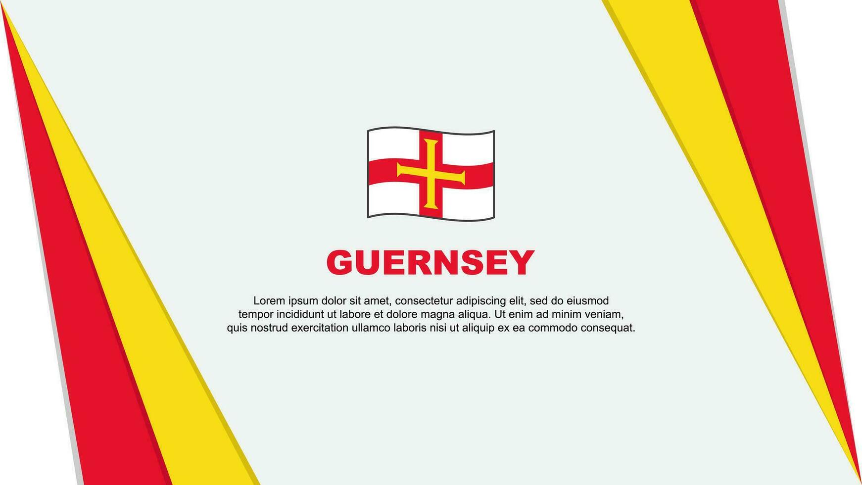 Guernsey bandeira abstrato fundo Projeto modelo. Guernsey independência dia bandeira desenho animado vetor ilustração. Guernsey bandeira