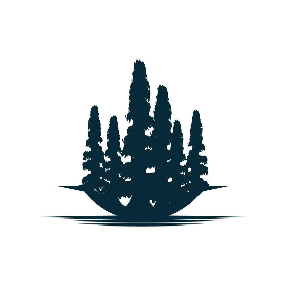 floresta logotipo, selva aventura simples Projeto vetor, ilustração modelo vetor