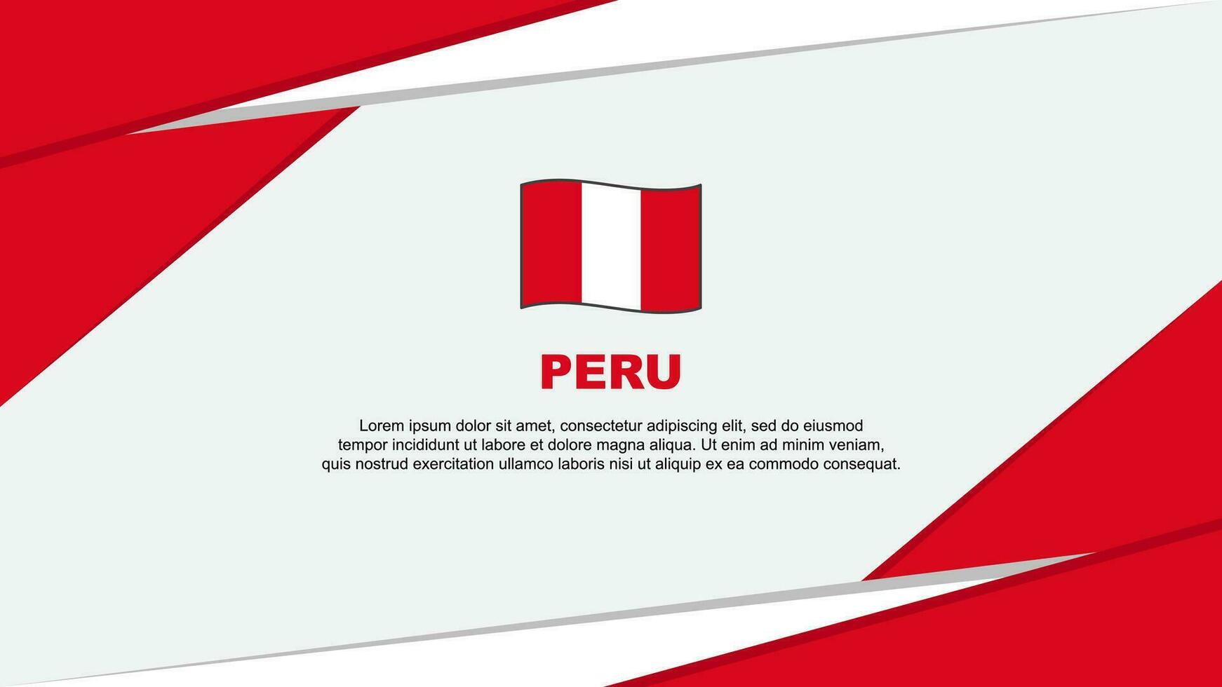 Peru bandeira abstrato fundo Projeto modelo. Peru independência dia bandeira desenho animado vetor ilustração. Peru