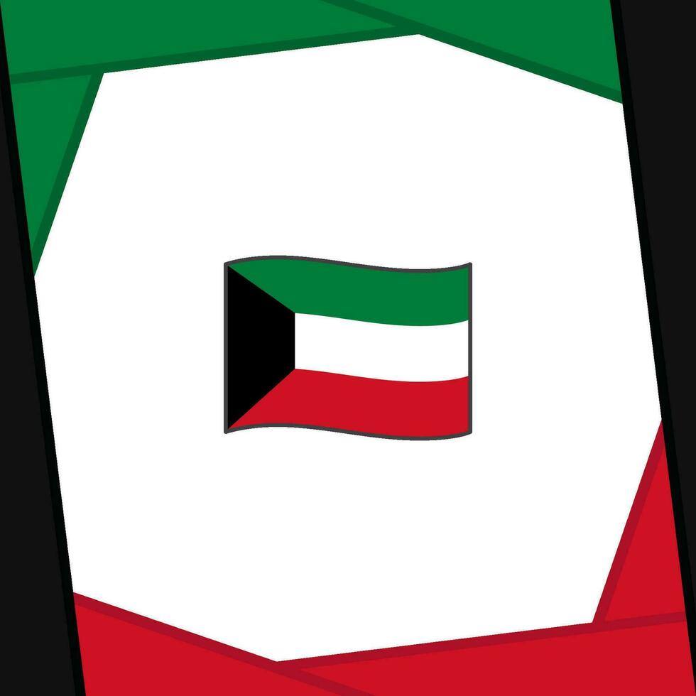 Kuwait bandeira abstrato fundo Projeto modelo. Kuwait independência dia bandeira social meios de comunicação publicar. Kuwait independência dia vetor