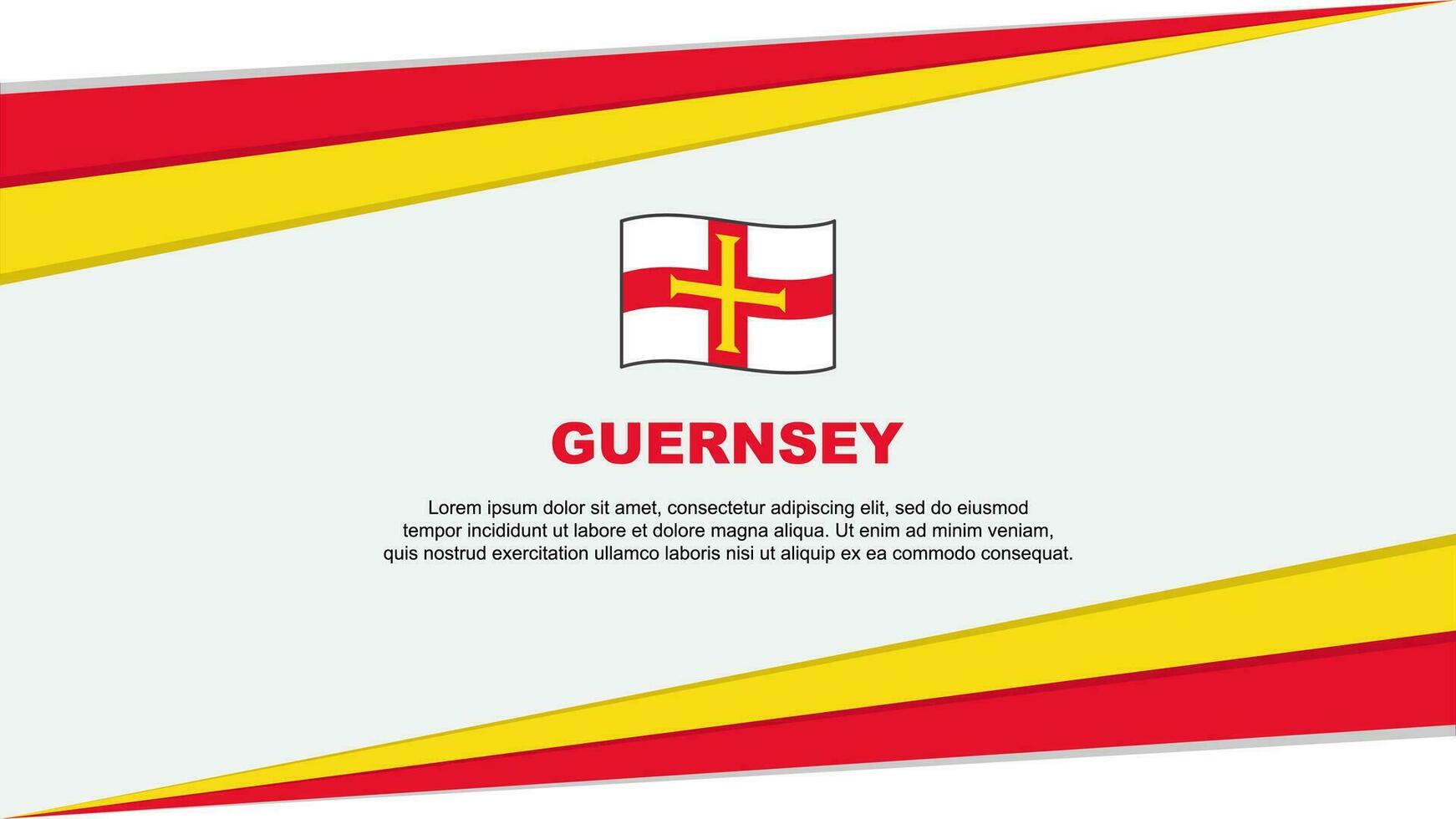 Guernsey bandeira abstrato fundo Projeto modelo. Guernsey independência dia bandeira desenho animado vetor ilustração. Guernsey Projeto