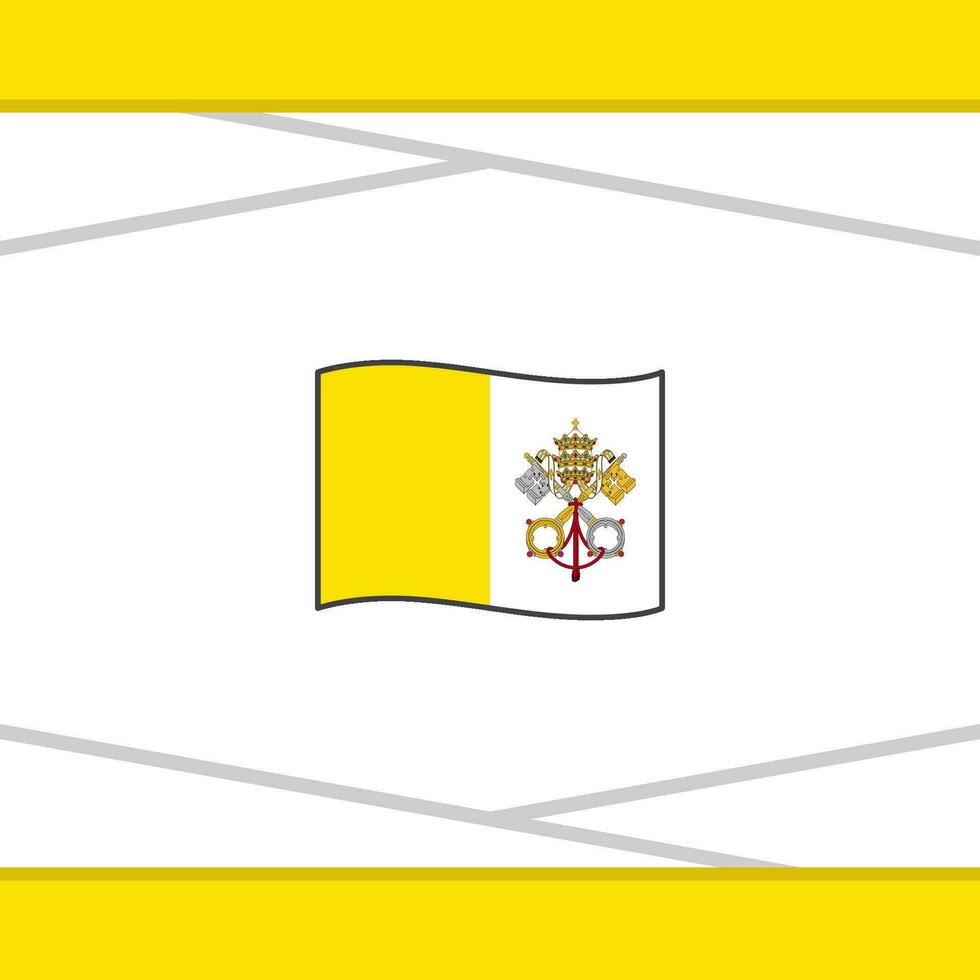 Vaticano cidade bandeira abstrato fundo Projeto modelo. Vaticano cidade independência dia bandeira social meios de comunicação publicar. Vaticano cidade vetor