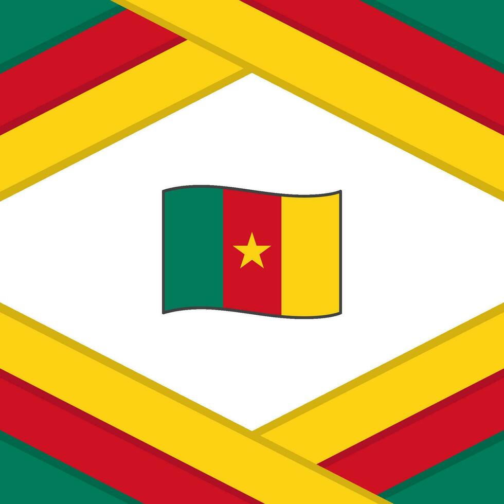 Camarões bandeira abstrato fundo Projeto modelo. Camarões independência dia bandeira social meios de comunicação publicar. Camarões modelo vetor