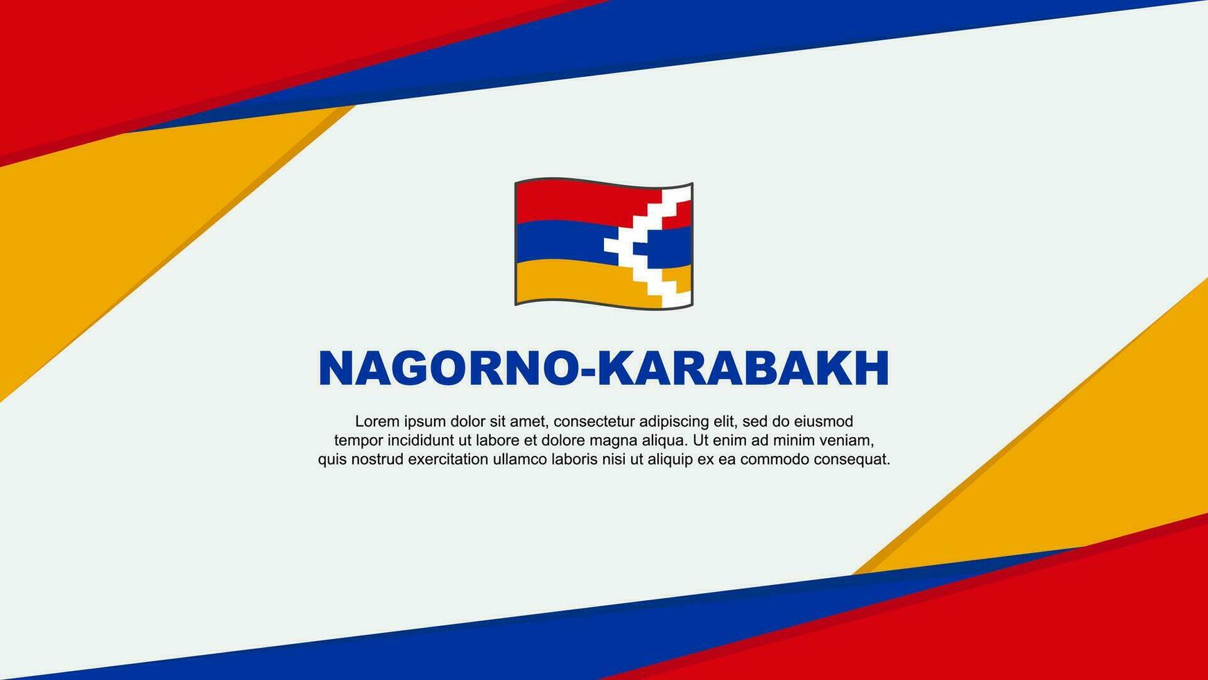 Nagorno Karabakh bandeira abstrato fundo Projeto modelo. Nagorno Karabakh independência dia bandeira desenho animado vetor ilustração. Nagorno Karabakh