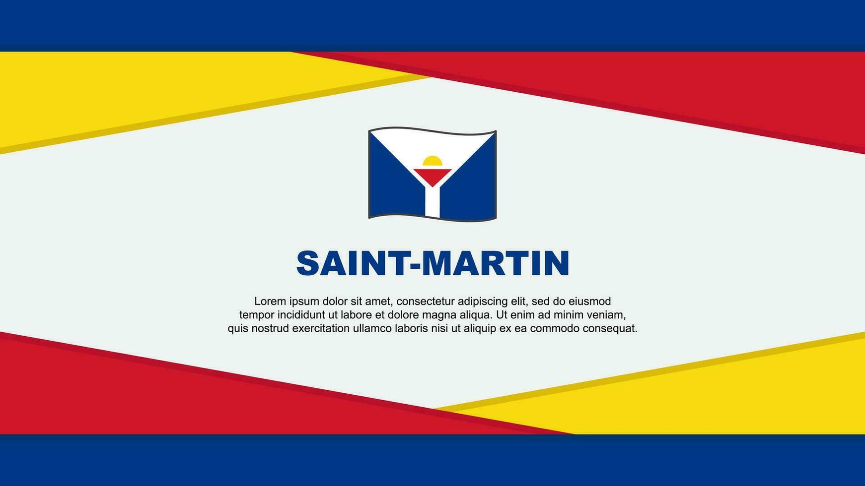 santo Martin bandeira abstrato fundo Projeto modelo. santo Martin independência dia bandeira desenho animado vetor ilustração. santo Martin vetor