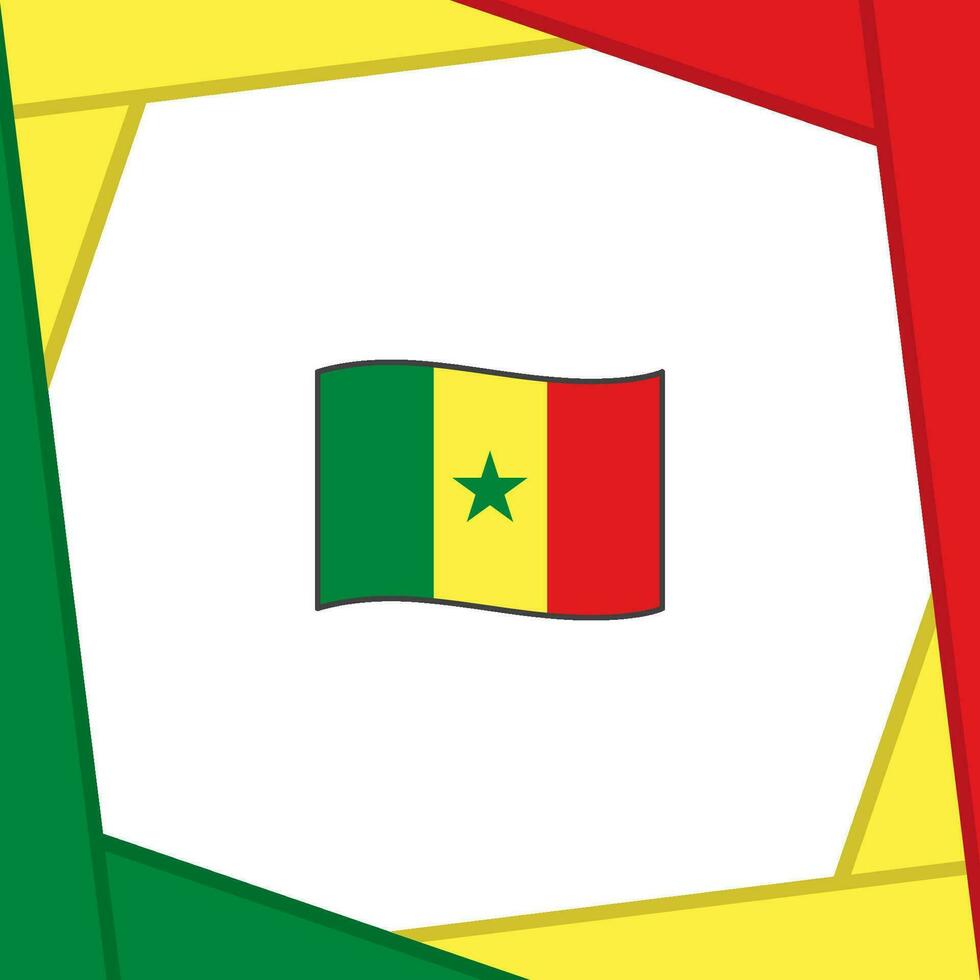 Senegal bandeira abstrato fundo Projeto modelo. Senegal independência dia bandeira social meios de comunicação publicar. Senegal bandeira vetor