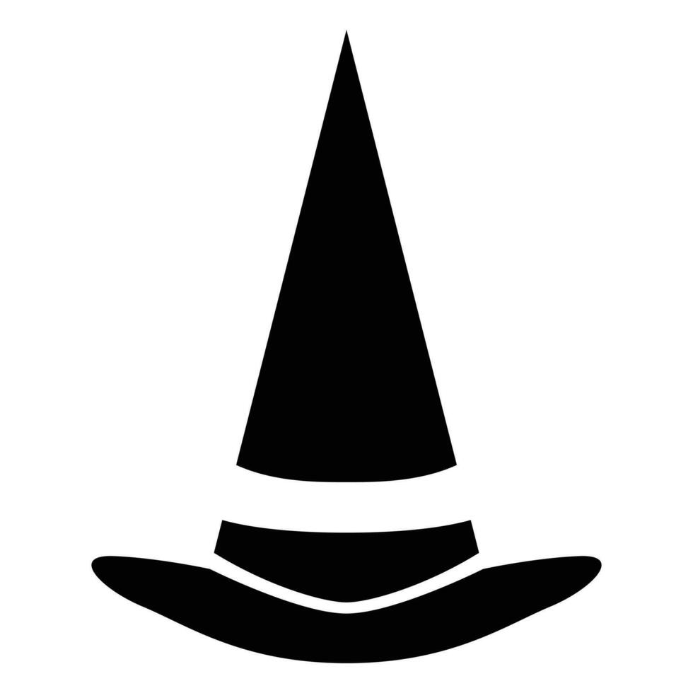 elevar seu dia das Bruxas desenhos com bruxa chapéu ícone uma fascinante símbolo do assustador Diversão vetor
