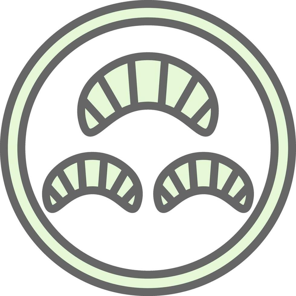 design de ícone vetorial de croissant vetor
