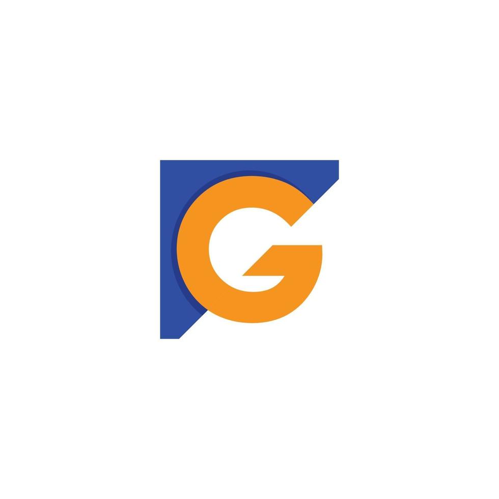 g logo empresa vector template design ilustração