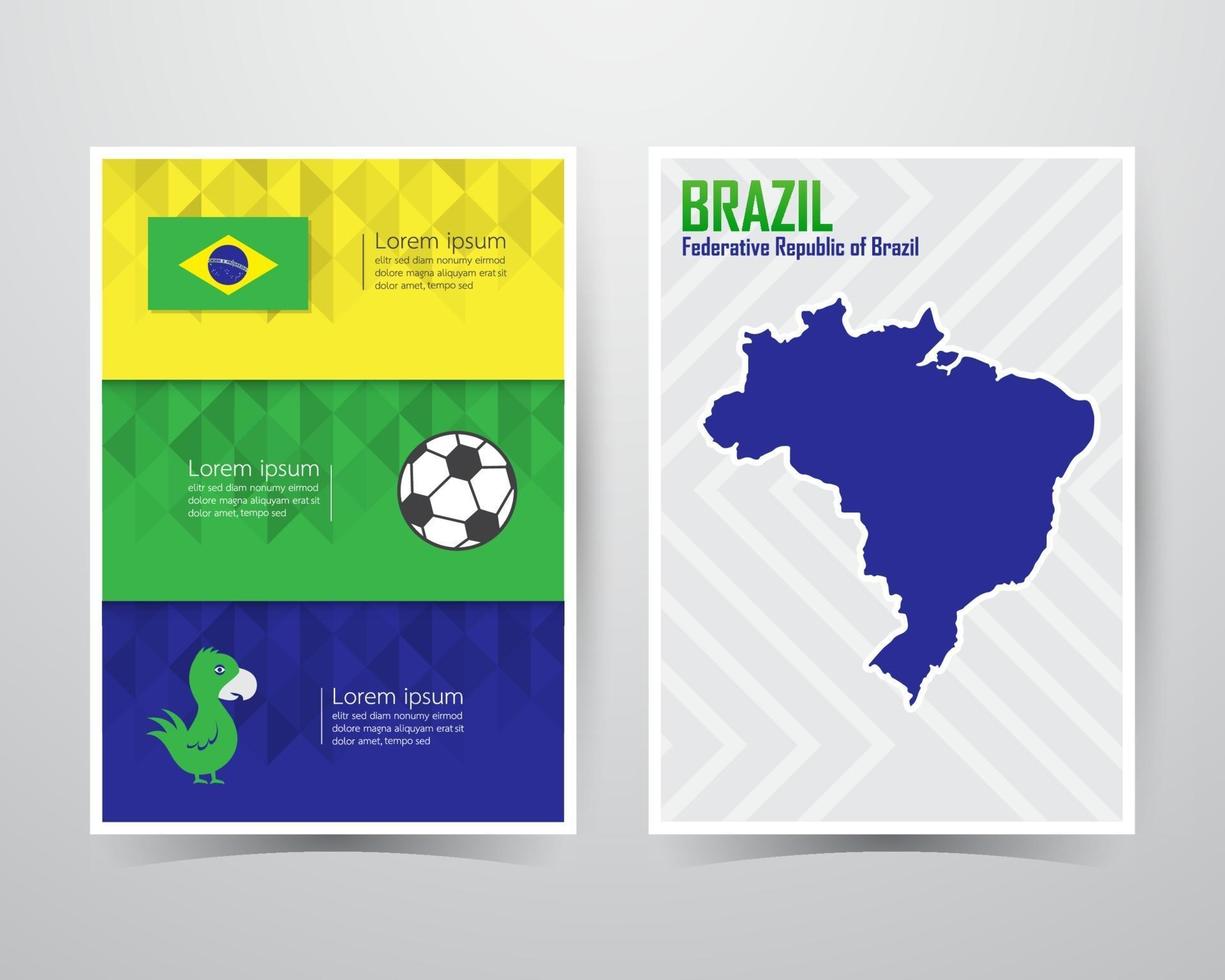 modelo de tamanho a4 de banner de jogos de verão do brasil. ilustração vetorial vetor