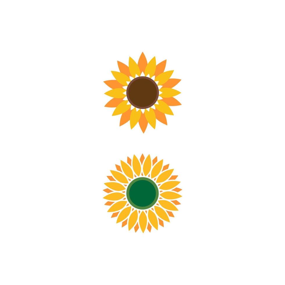 vetor de modelo de logotipo de flor de sol