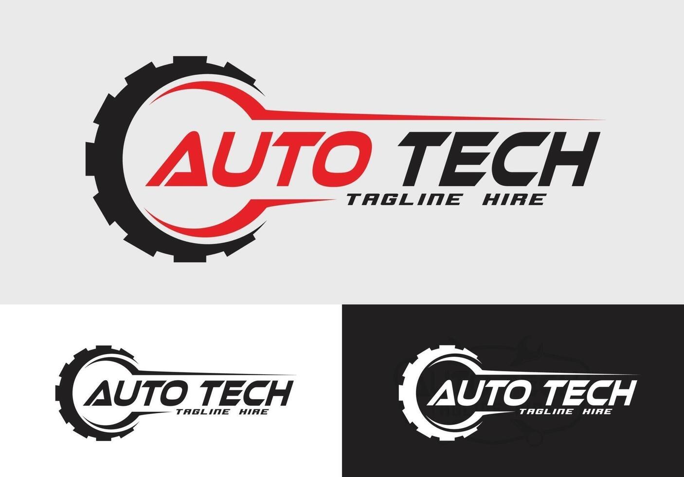 conceito de logotipo de serviço e reparo automotivo vetor