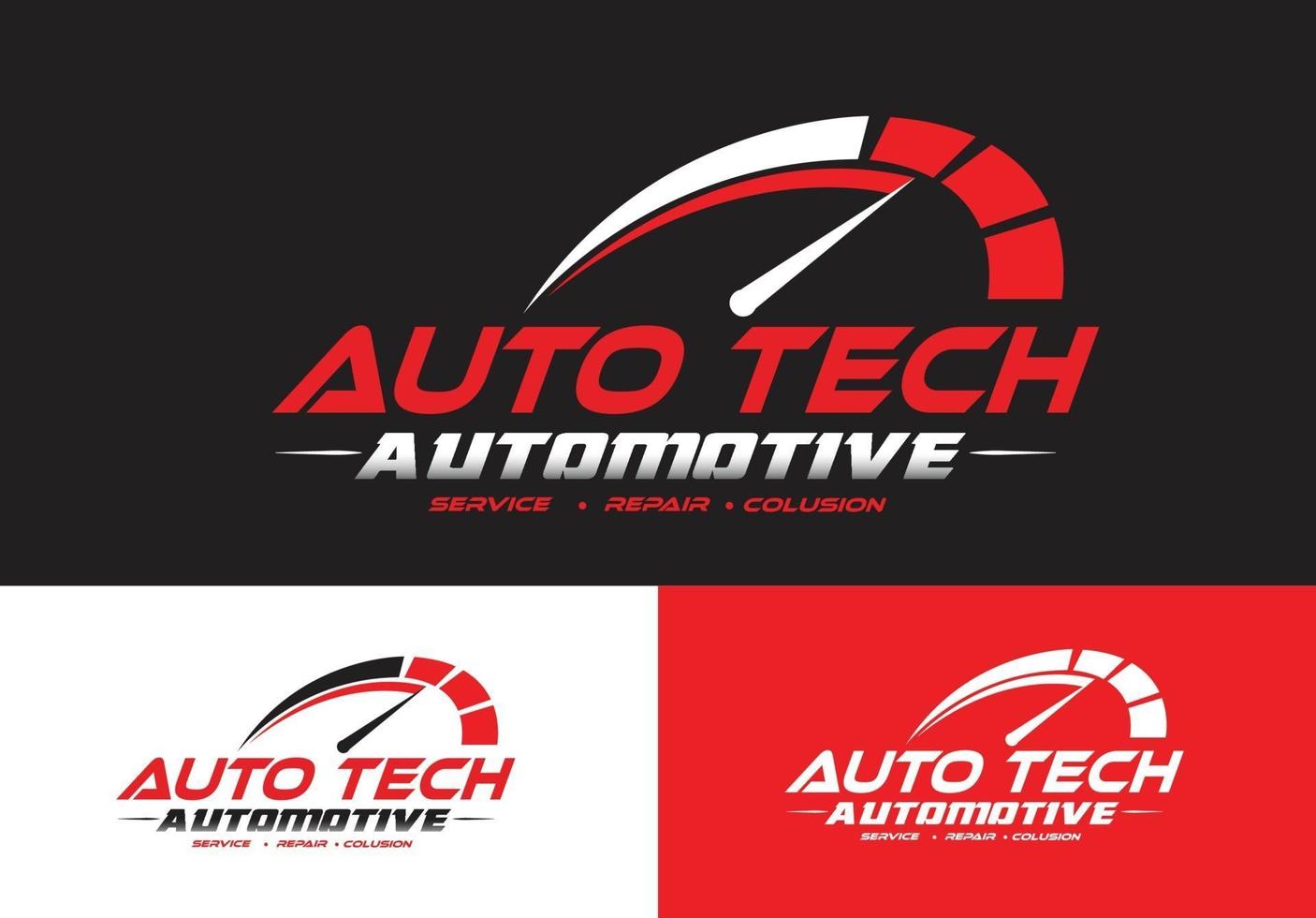 conceito de logotipo de serviço e reparo automotivo vetor