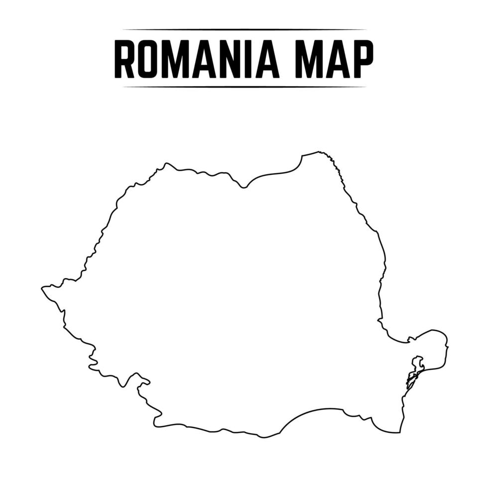 delinear mapa simples da Romênia vetor
