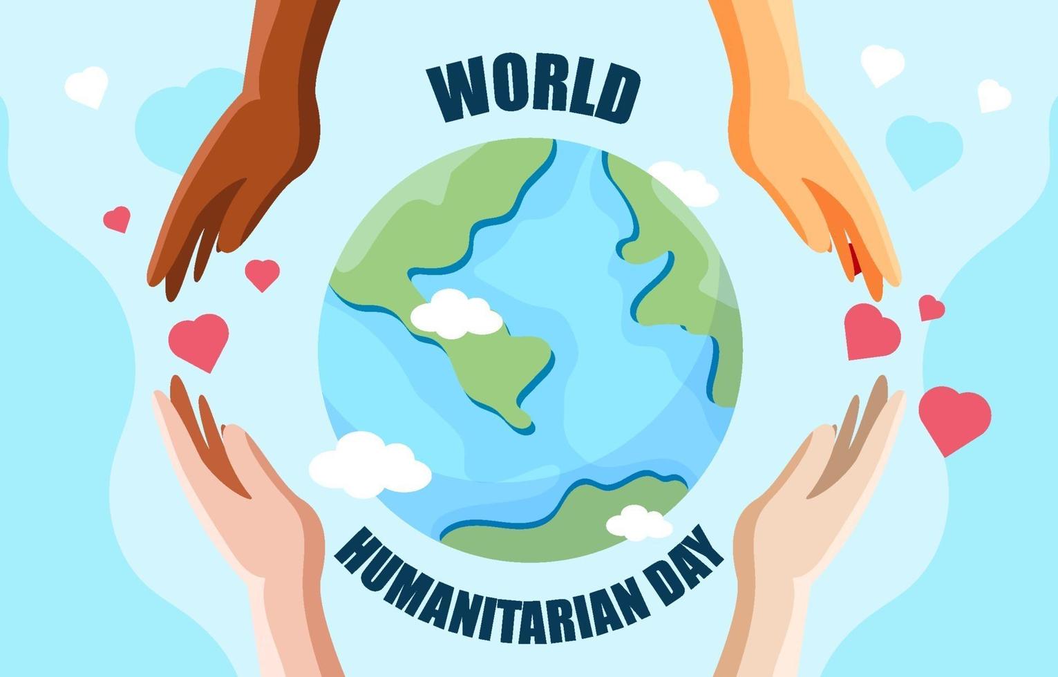 dia mundial humanitário vetor