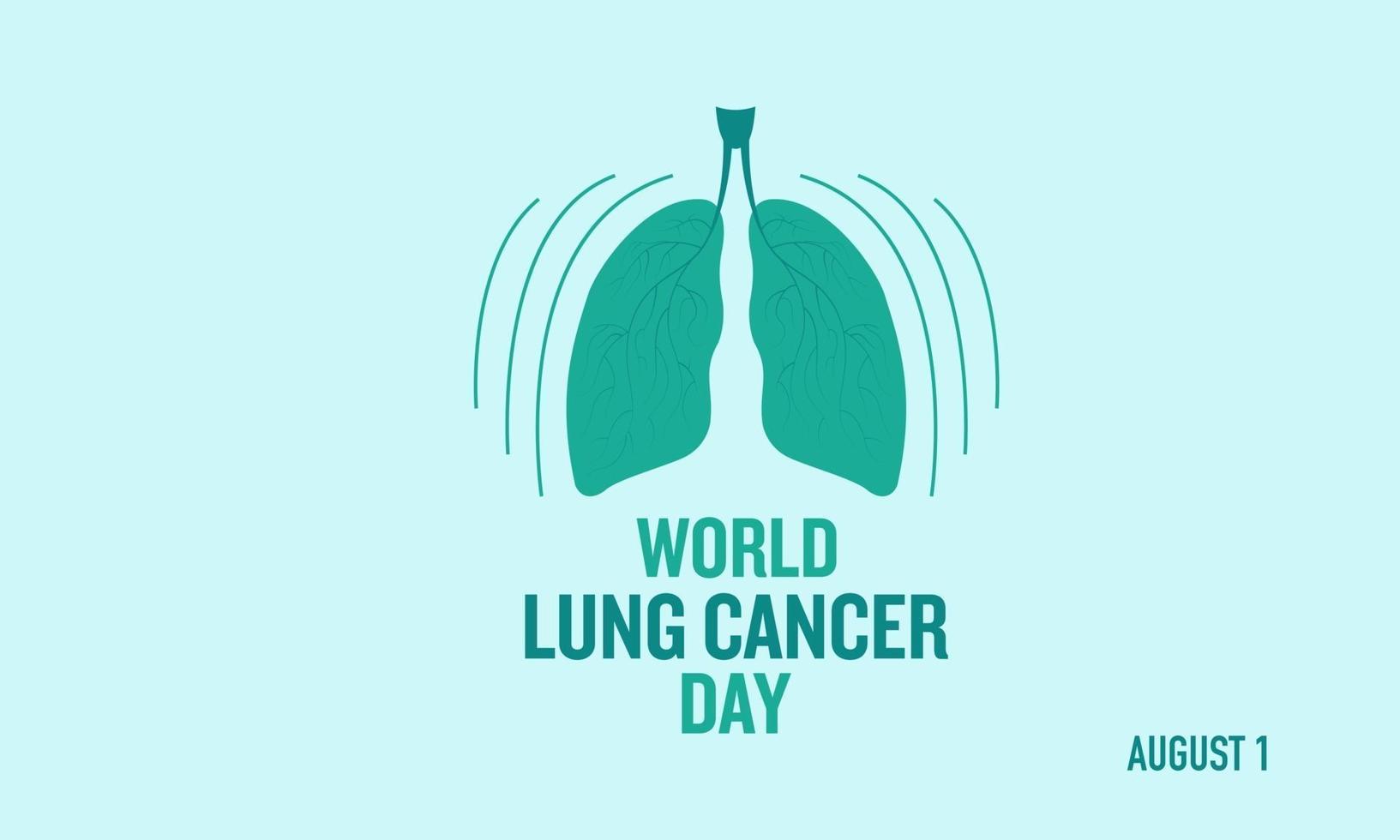 design de banner do dia mundial do câncer de pulmão vetor
