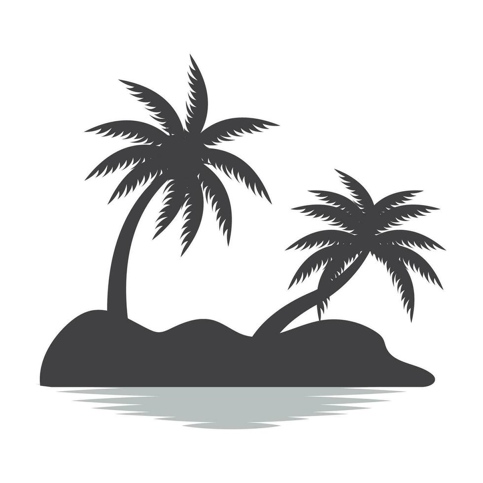 coco árvore logotipo projeto, de praia plantar vetor, Palma árvore verão, ilustração modelo vetor