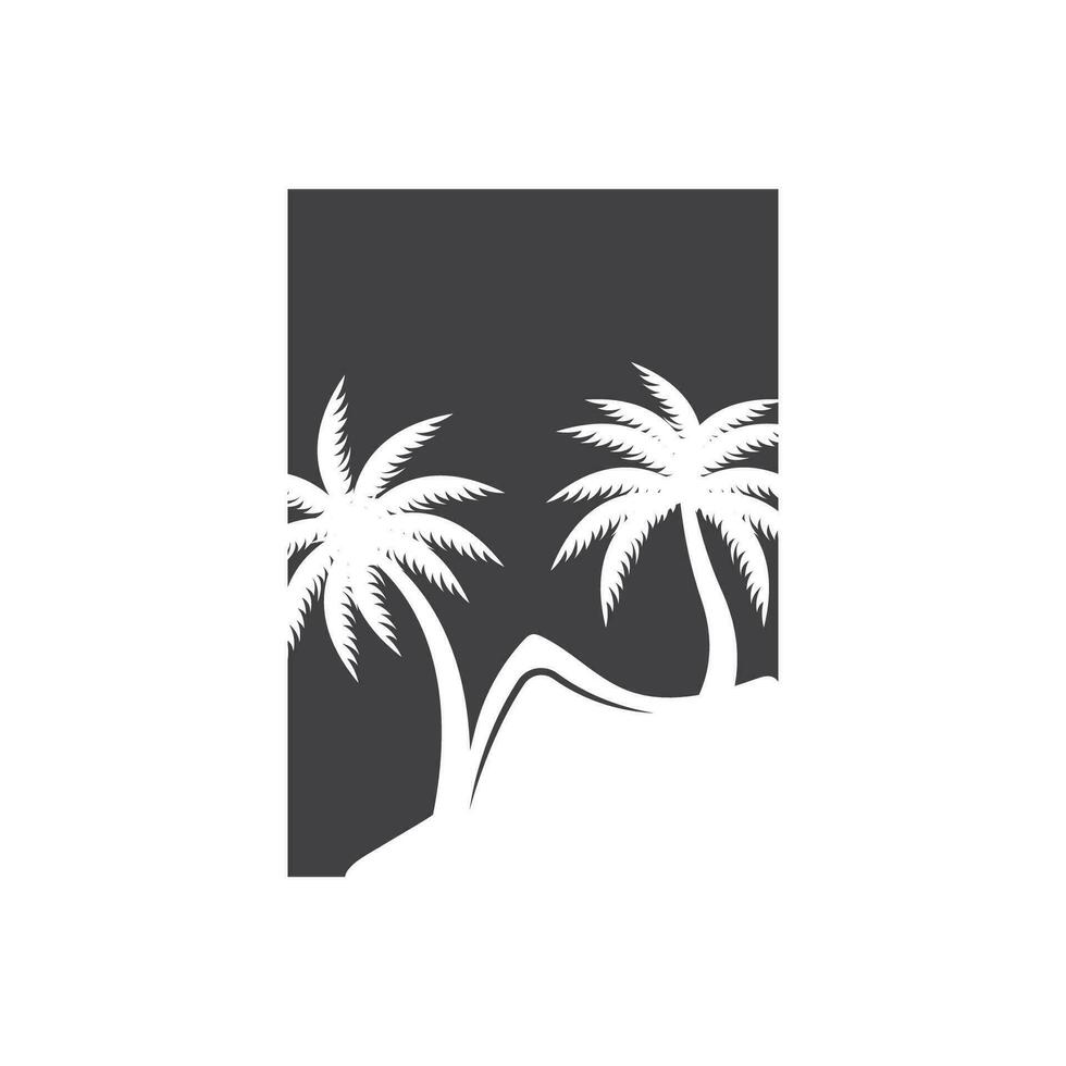 coco árvore logotipo projeto, de praia plantar vetor, Palma árvore verão, ilustração modelo vetor