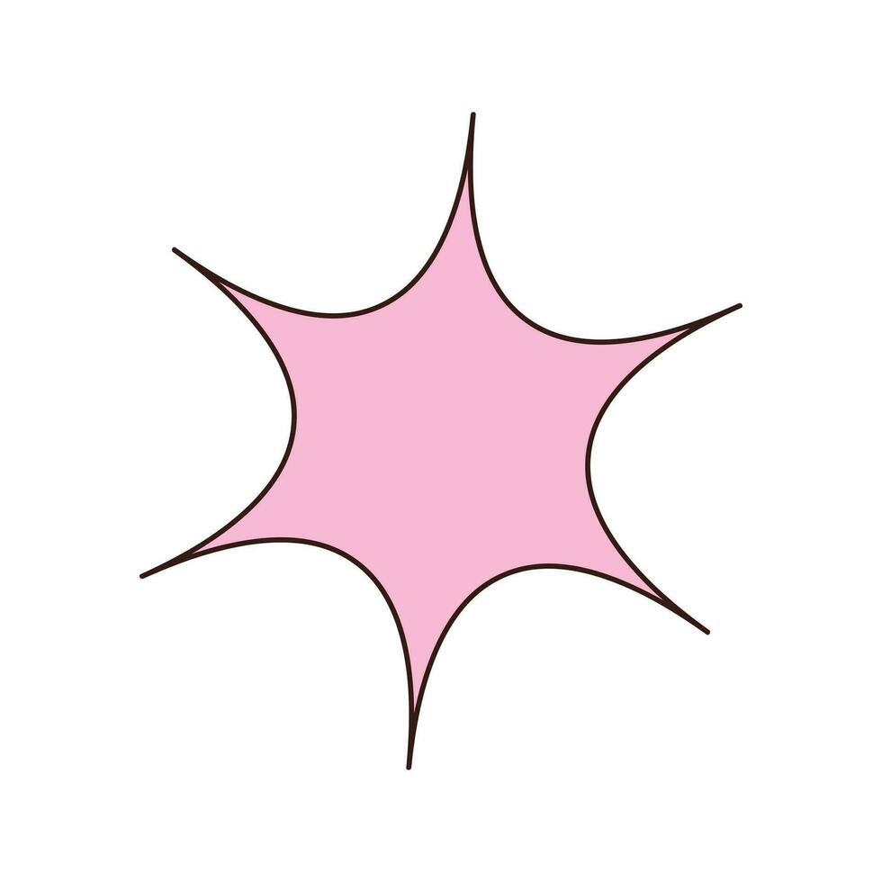 discurso bolha dentro a Formato do uma estrela. decorativo abstrato geométrico elemento. vetor