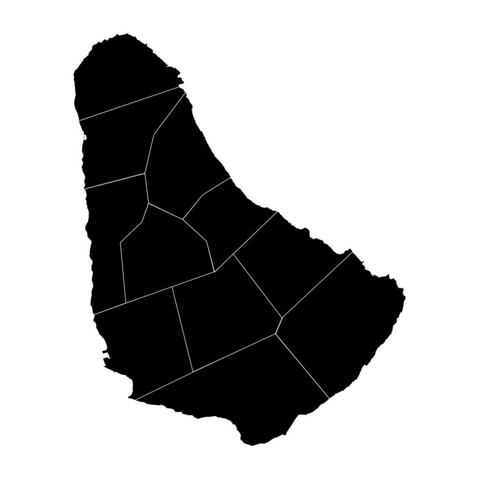 barbados mapa com administrativo divisões. vetor