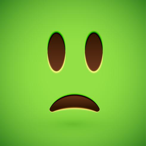 Emoticon realista verde emoticon, ilustração vetorial vetor