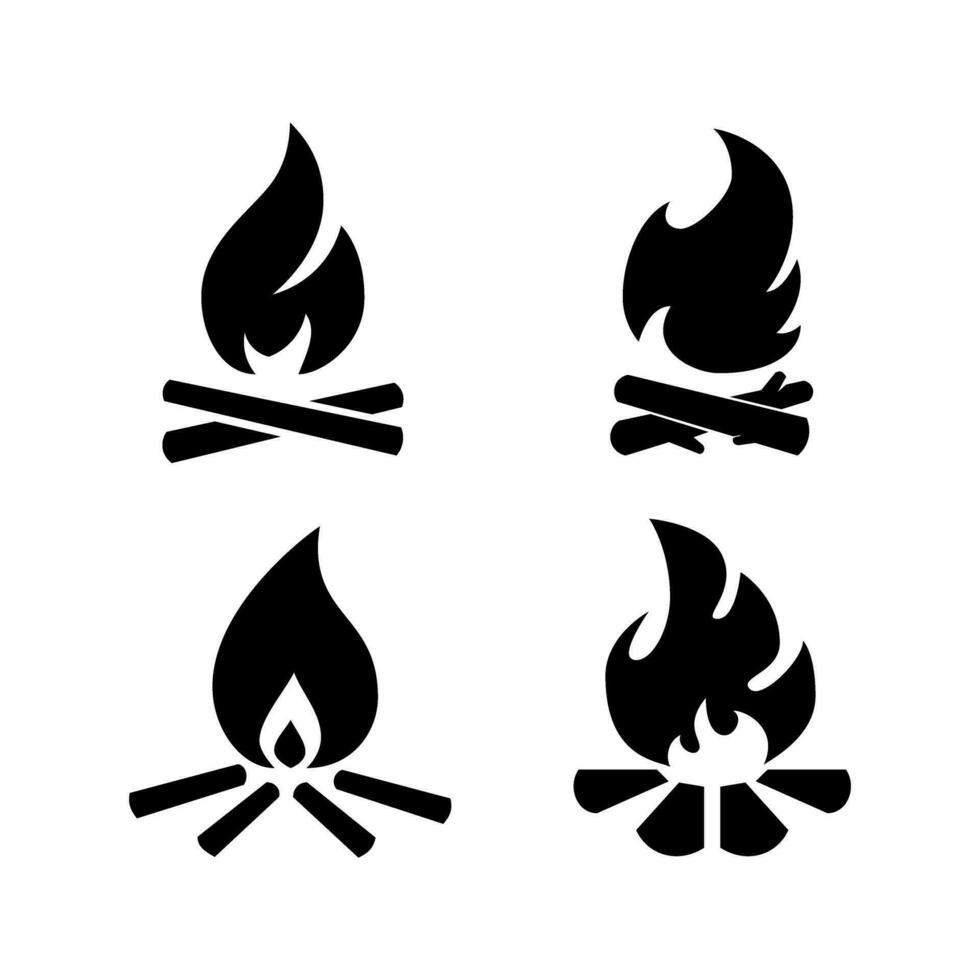 ilustração em vetor estilo cartoon de fogueira. ícone para web. isolado no fundo branco.