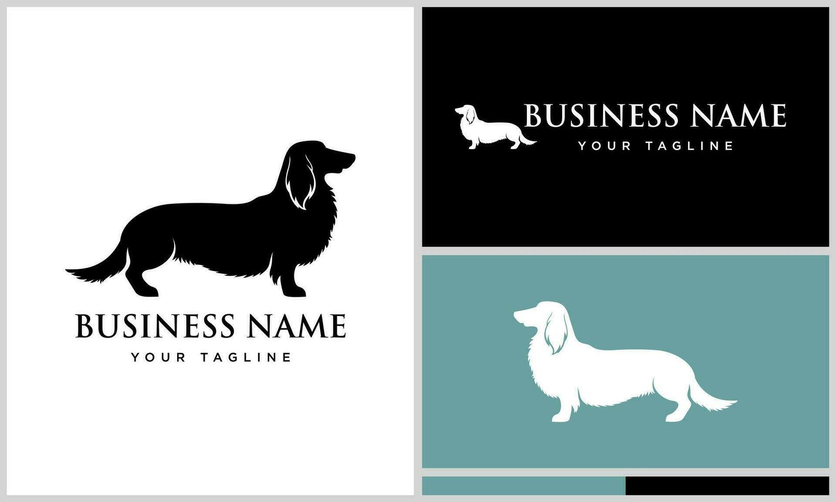 vetor dachshund logotipo Projeto modelo