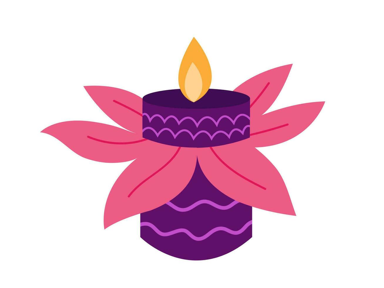 diwali luminária flor forma vetor ilustração