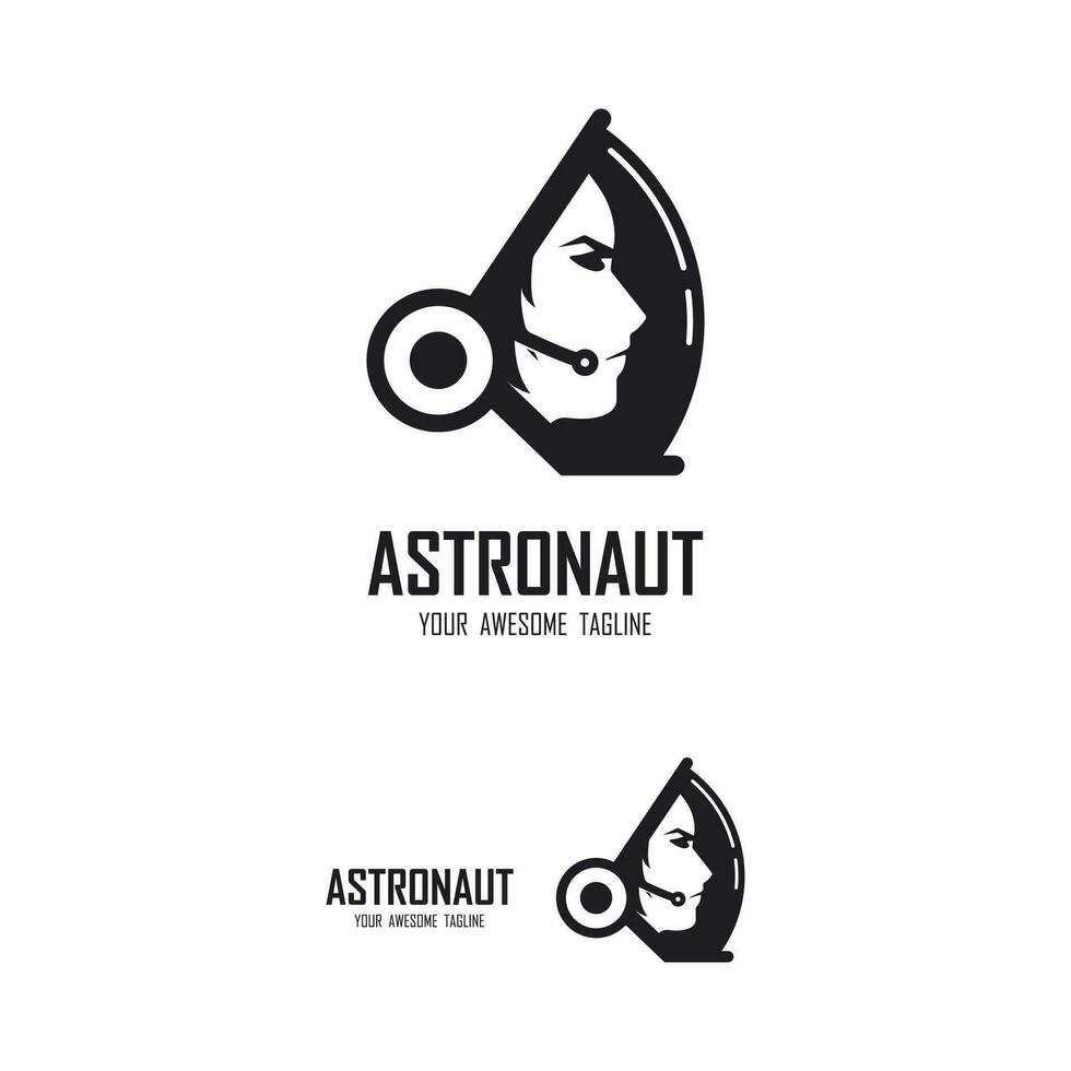 astronauta logotipo vetor ícone ilustração Projeto