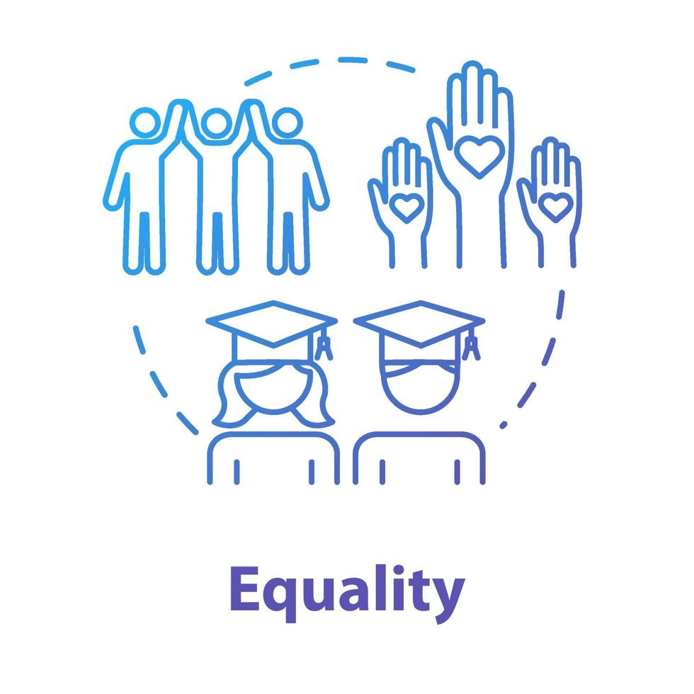 ícone do conceito de igualdade vetor