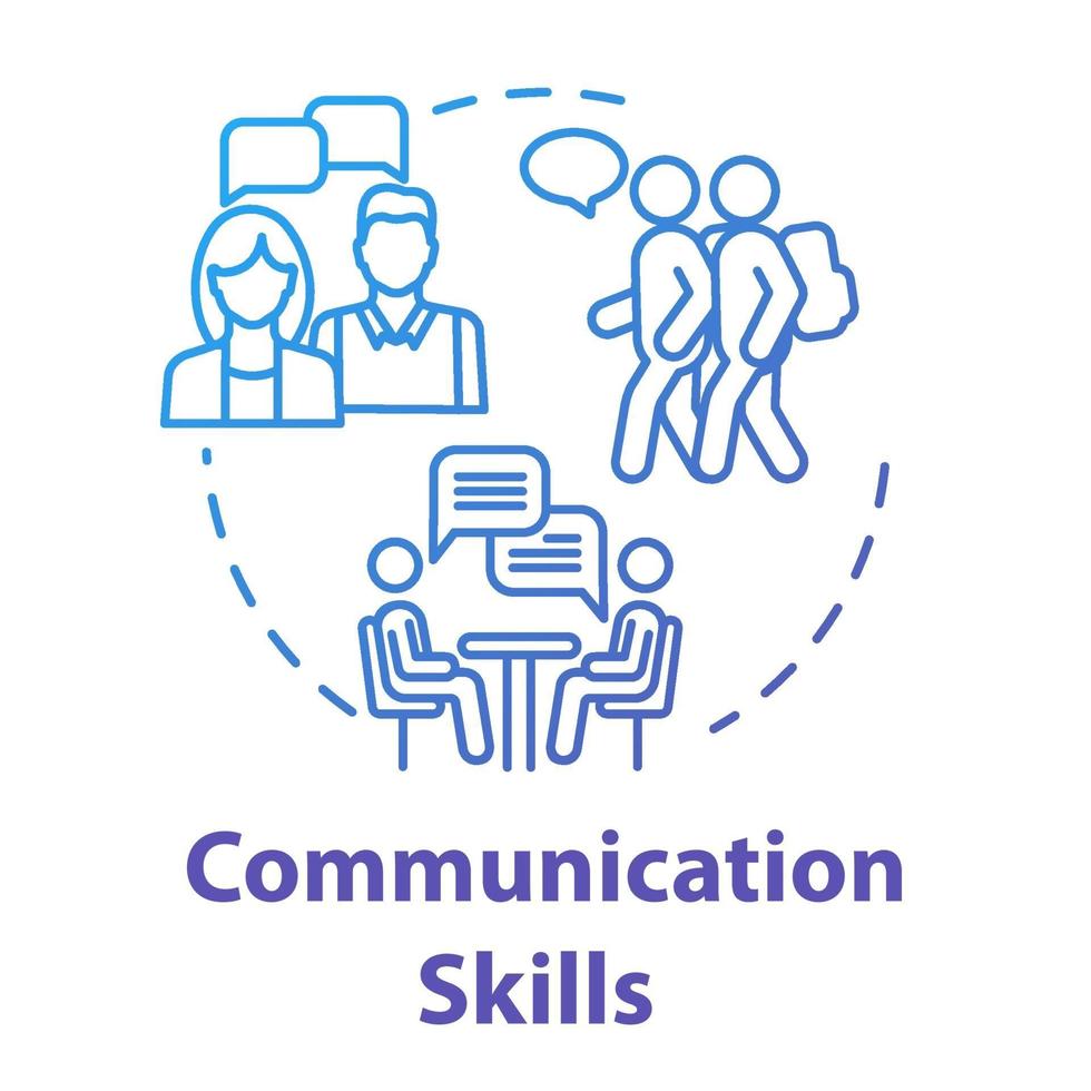 ícone do conceito de habilidades de comunicação vetor