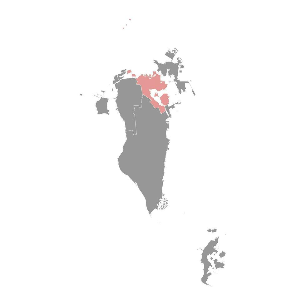 capital governadoria mapa, administrativo divisão do a bahrein. vetor