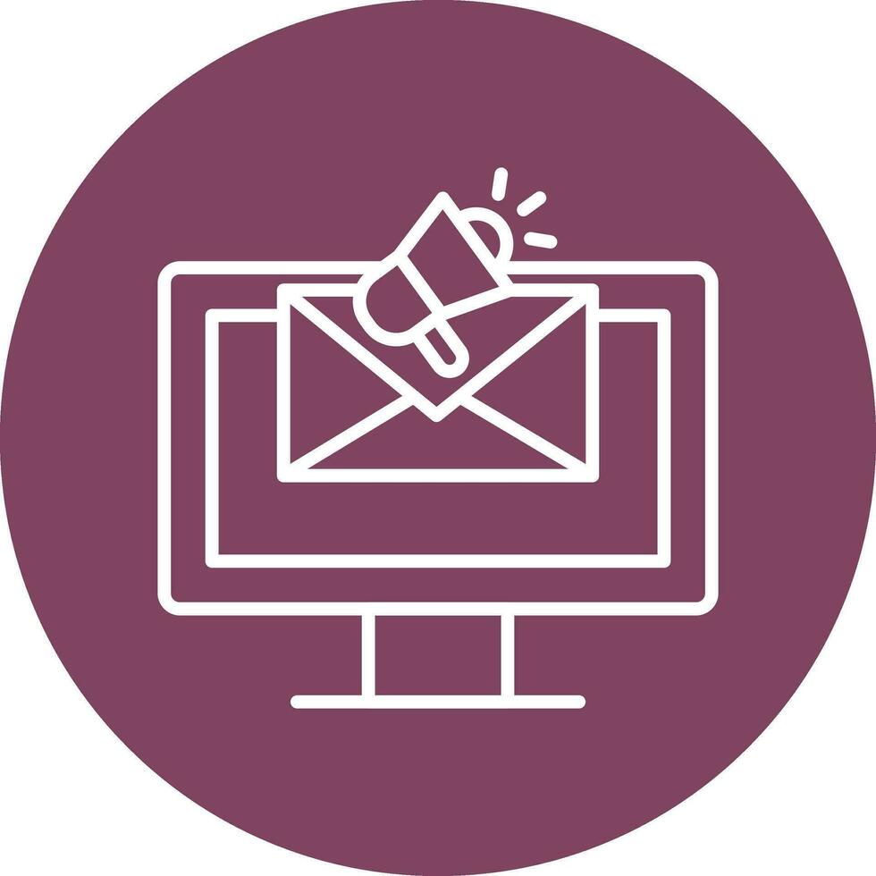 ícone de vetor de e-mail marketing