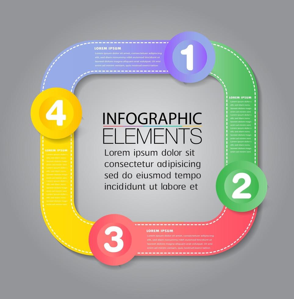 modelo de caixa de texto moderno, banner de infográficos vetor