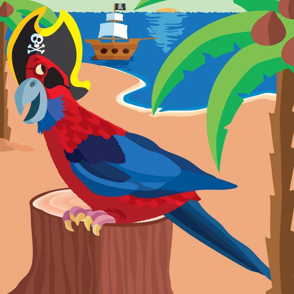 papagaio rosella fofo em papagaios do modo caribenho vetor