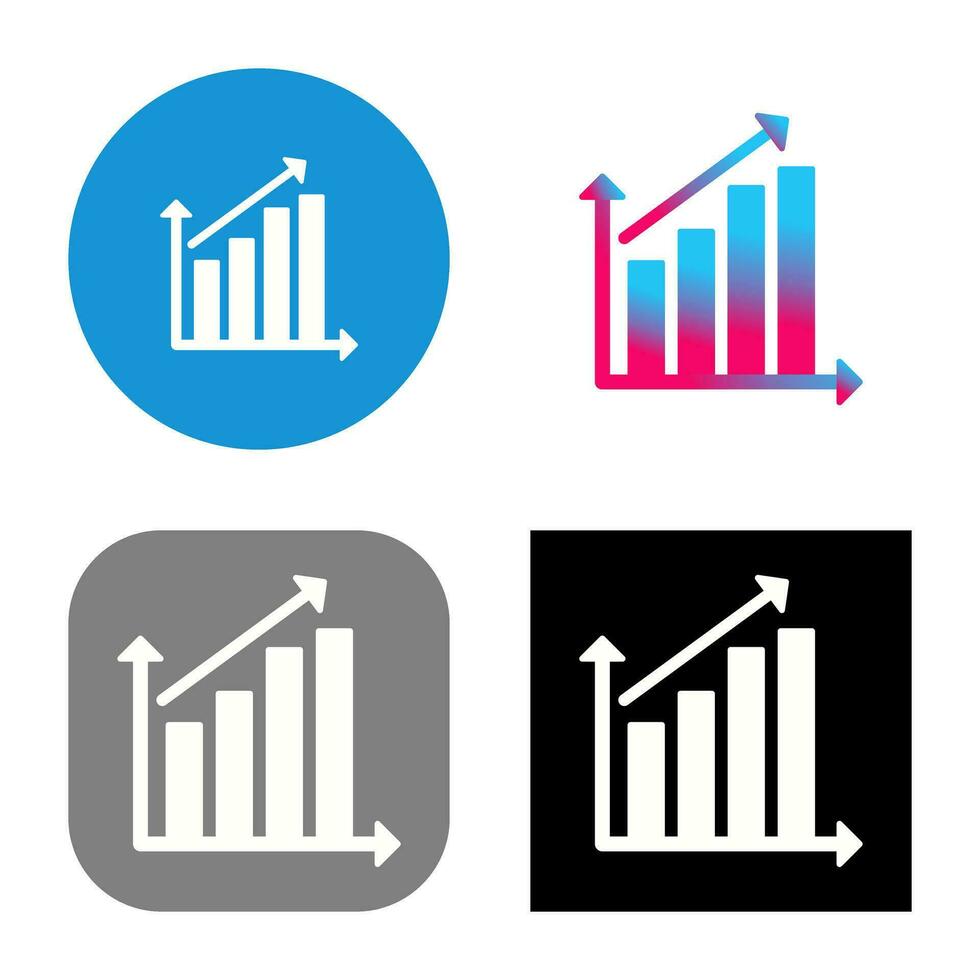 ícone de vetor de estatísticas crescentes