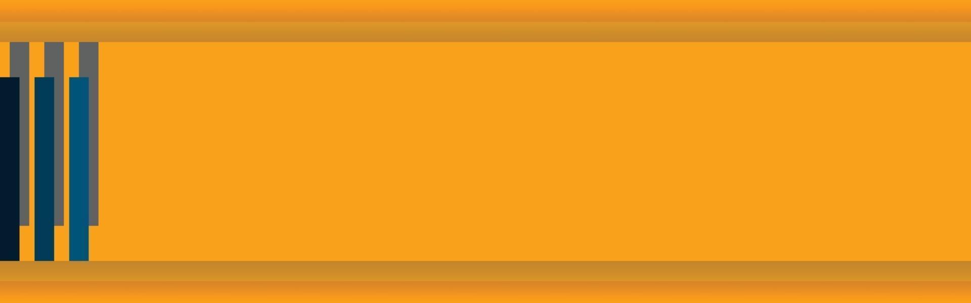 espaço em branco web banner laranja amarelo e cores marinho vetor