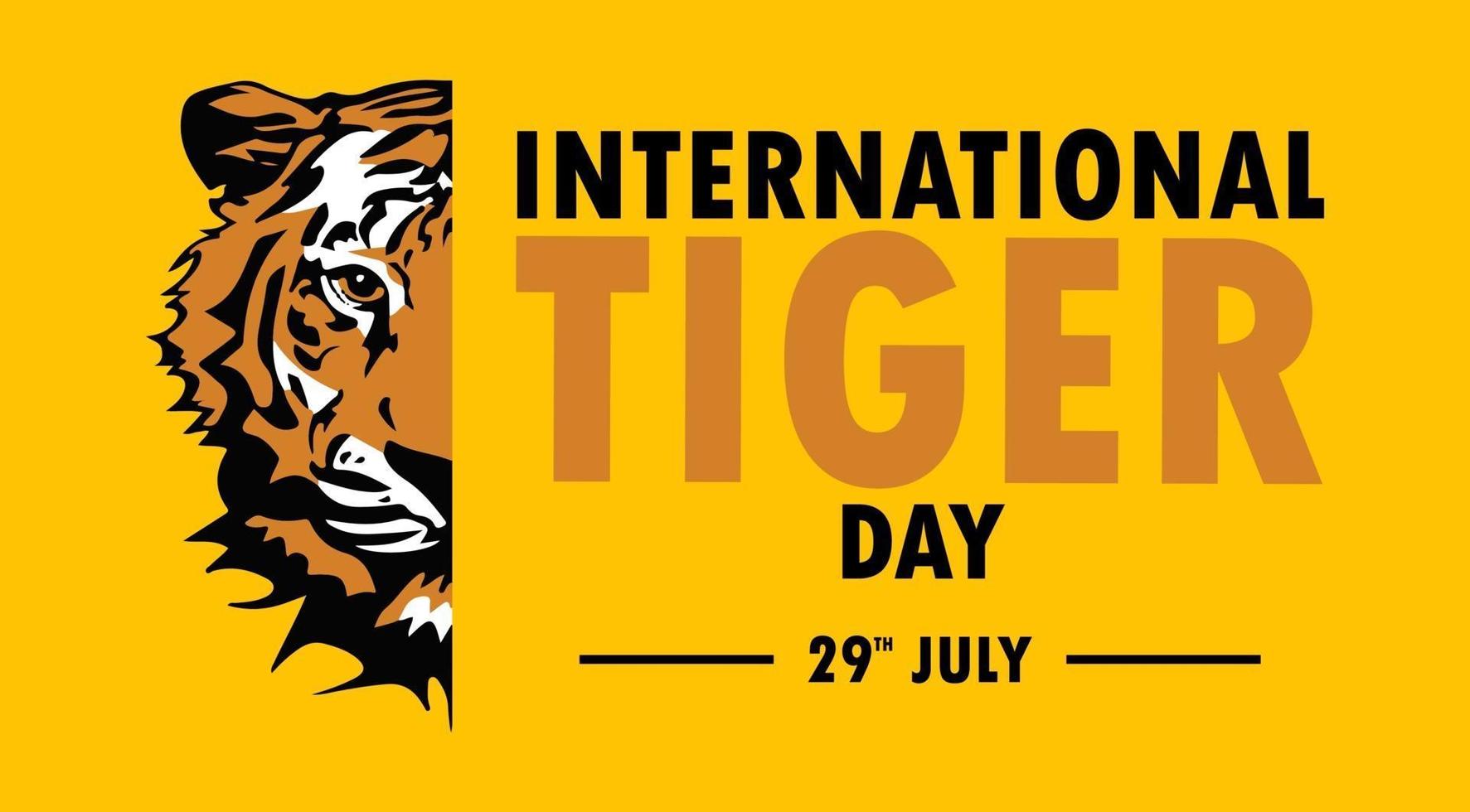 imagem vetorial internacional do dia do tigre, 29 de julho vetor