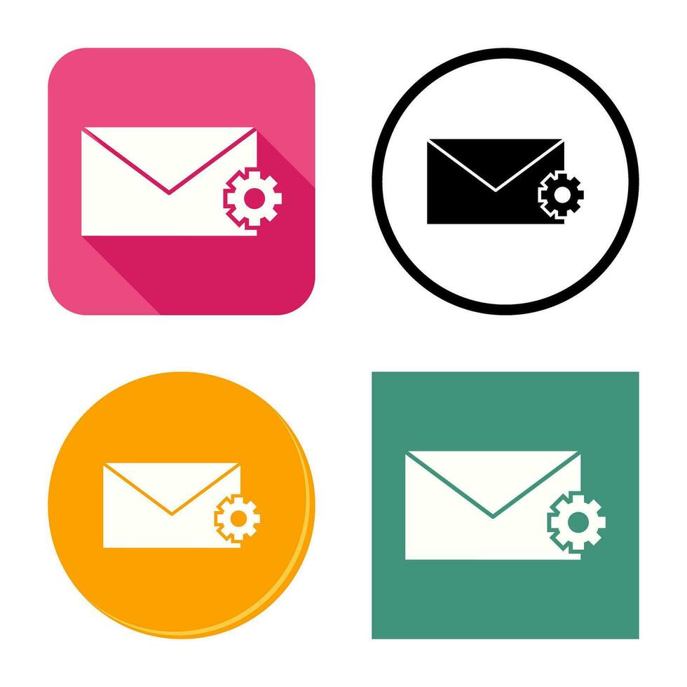 ícone de vetor de configurações de mensagem exclusiva