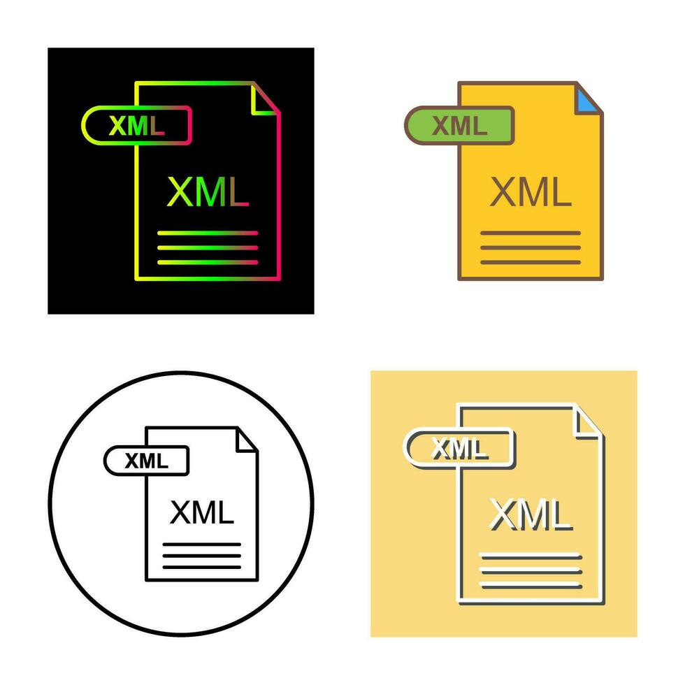 ícone de vetor xml