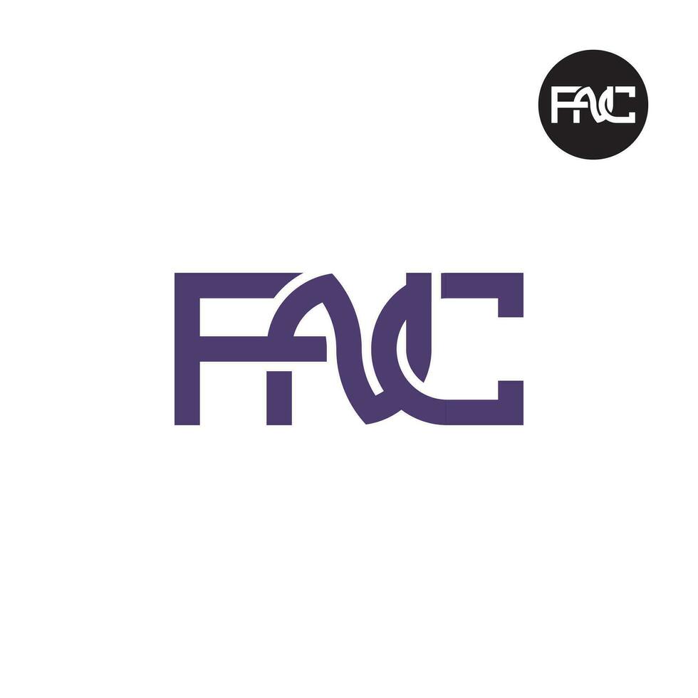 carta fnc monograma logotipo Projeto vetor