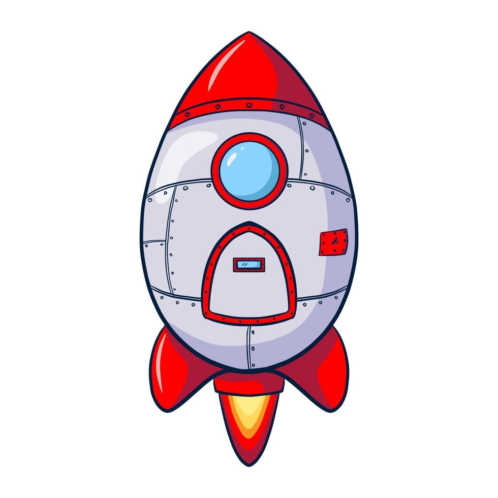ícone de foguete de desenho animado vetor
