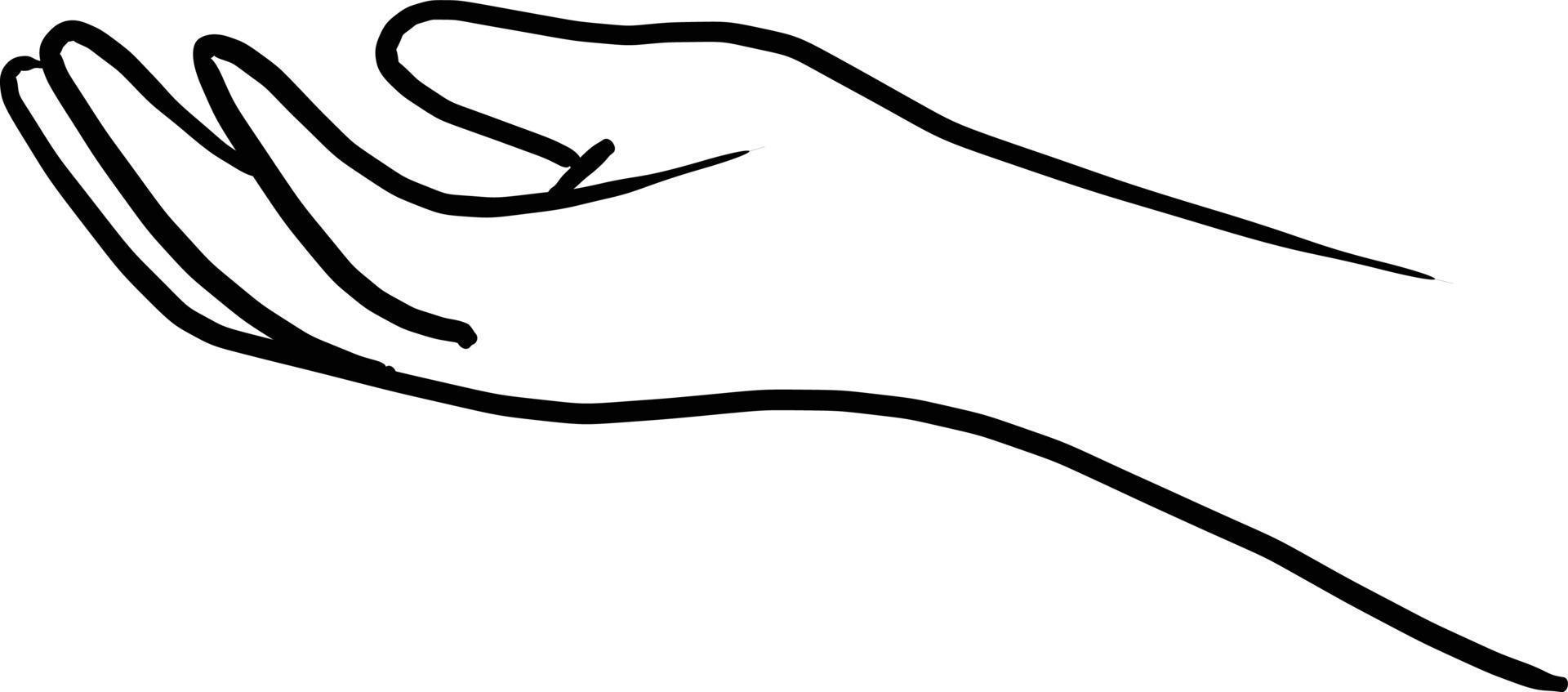 doodle gesto com a mão de dar vetor