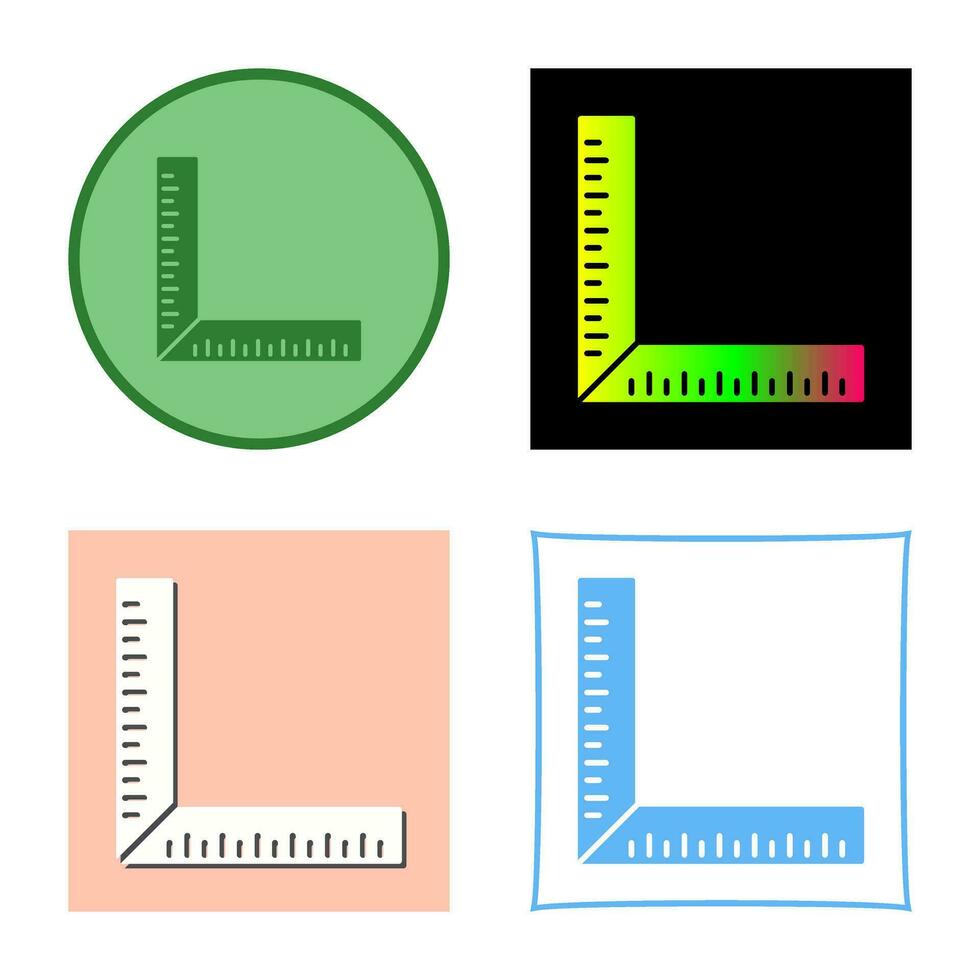 ícone de vetor de régua quadrada
