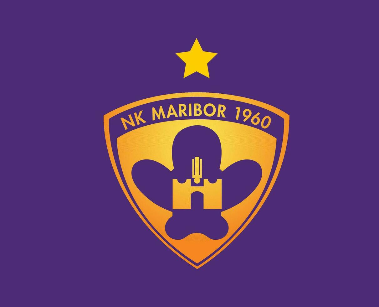 Maribor clube logotipo símbolo eslovénia liga futebol abstrato Projeto vetor ilustração com roxa fundo