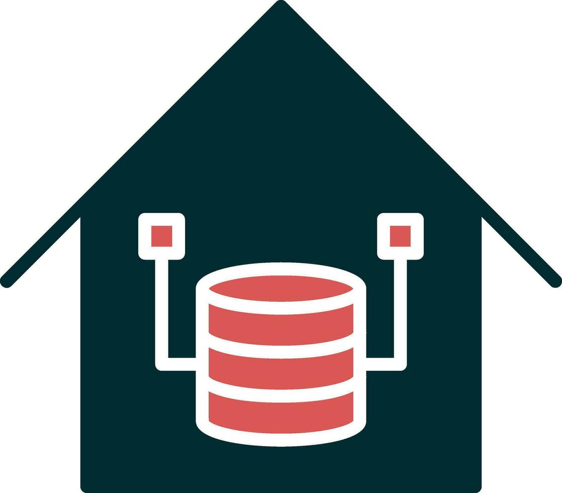 ícone de vetor de data warehouse