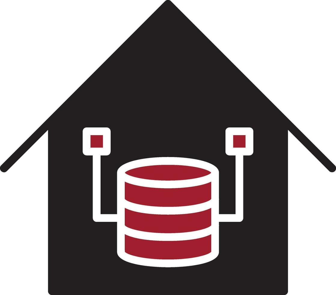 ícone de vetor de data warehouse