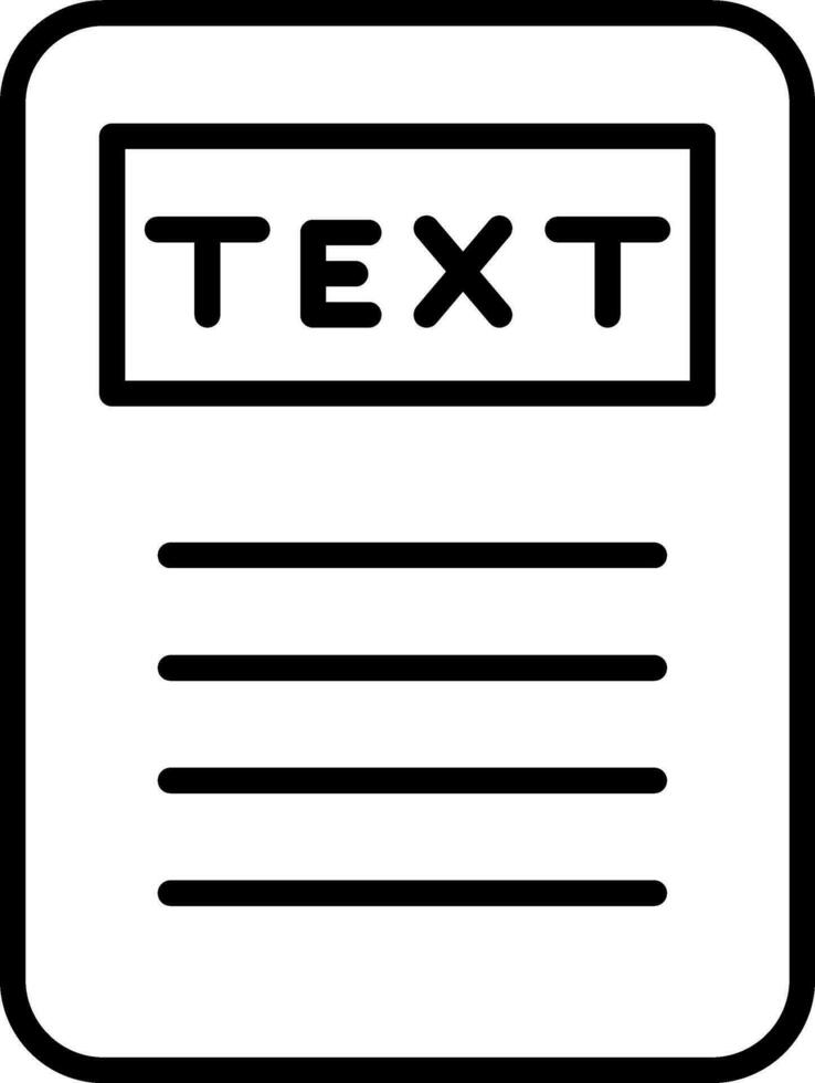 ícone de vetor de texto